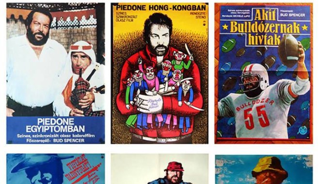 Bud Spencer-filmek eredeti plakátjaira licitálhattunk a BÁV aukcióján