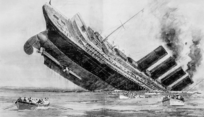 Csak késve követte amerikai hadüzenet a Lusitania elsüllyesztését