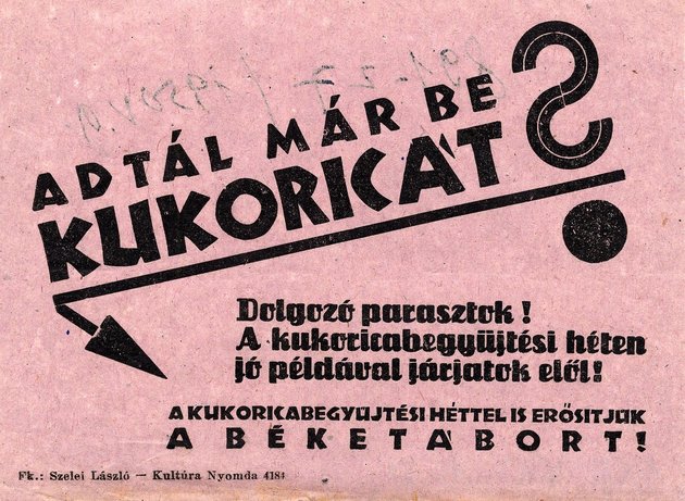 Termékbeszolgáltatásra „buzdító” plakát