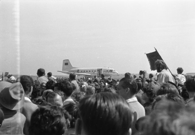 Jurij Gagarin fogadása Ferihegyen 1961. augusztus 19-én.(Fortepan / Chuckyeager tumblr)