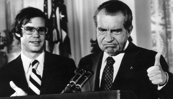 Az első, és eddig az egyetlen amerikai elnök, aki lemondott tisztségéről: Richard Nixon