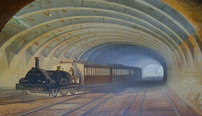 A színházakban „lefolyó” néven gúnyolták London újkori csodáját, az első földalatti vasútvonalat