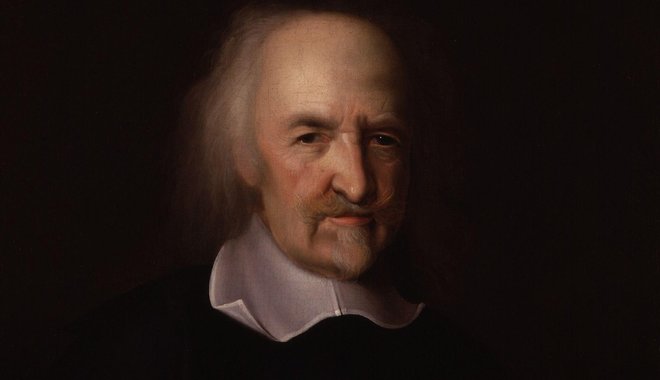 Hajóval, fejezetenként küldte Angliába fő művét a száműzött Thomas Hobbes