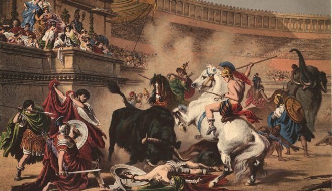 Ostromokat és tengeri csatákat is eljátszottak a véres római gladiátorjátékokon