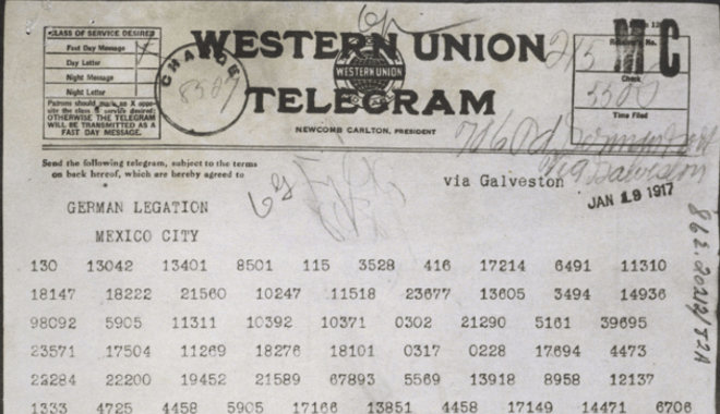 A távirat, amely beléptette az Egyesült Államokat a világháborúba
