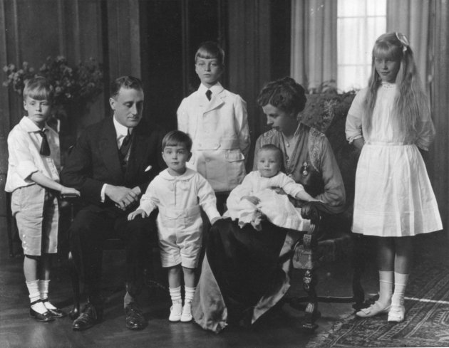 Roosevelt és családja washingtoni otthonukban, 1916.