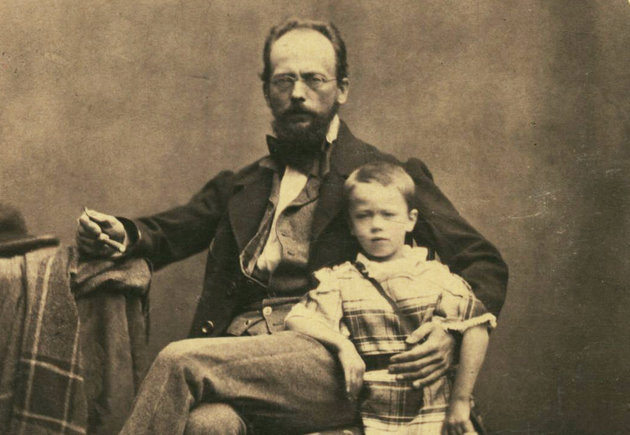 Görgei Artúr fiával Klagenfurtban, 1856-ban