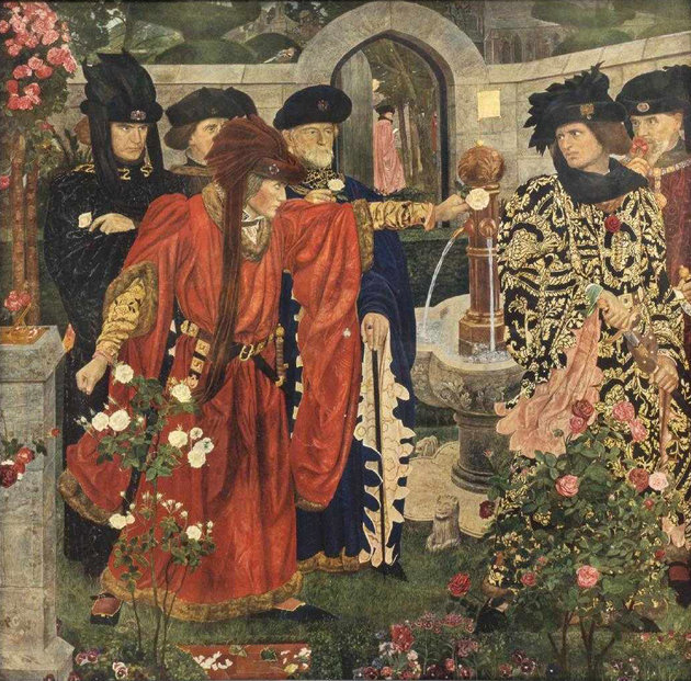 Henry Payne festménye a rózsák háborújáról