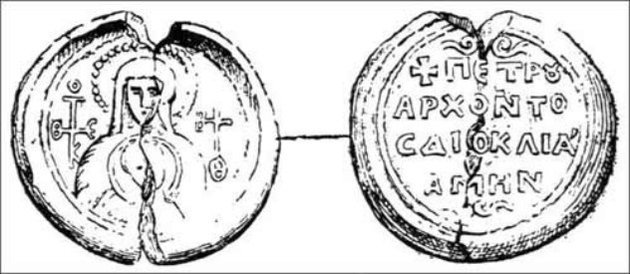 „Péter, Diokleia archónjának” pecsétje a 10. vagy 11. századból
