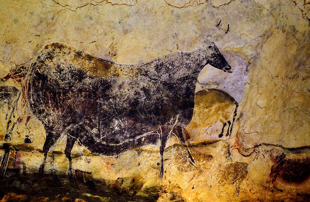 Megtermett bika ábrázolása a lascaux-i barlangban