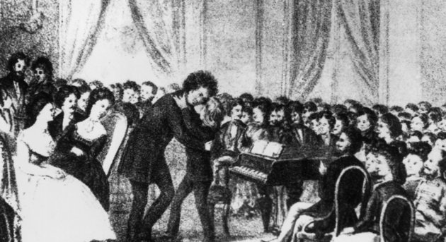A megcáfolt legenda – a rajzon a híres „Beethoven csók”