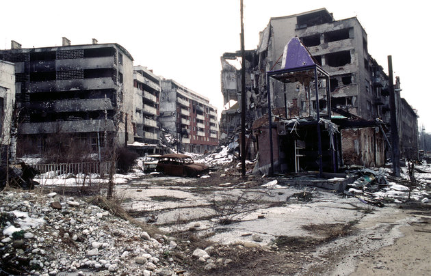 Szarajevó romokban