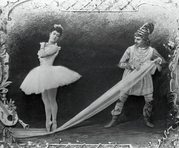 Varvara Nyikityina a Cukorszilva Tündér, illetve Pavel Gerdt a lovagja szerepében az egyik korai előadáson