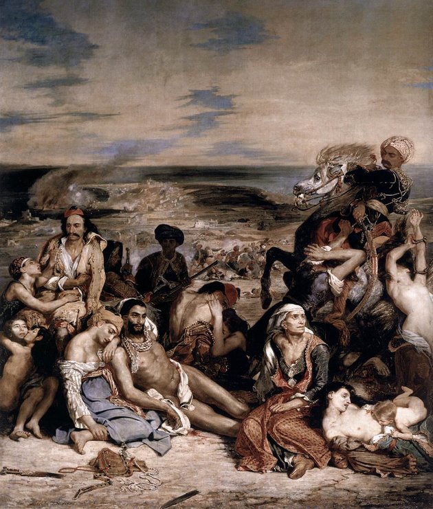Eugène Delacroix festménye a tömegmészárlásról