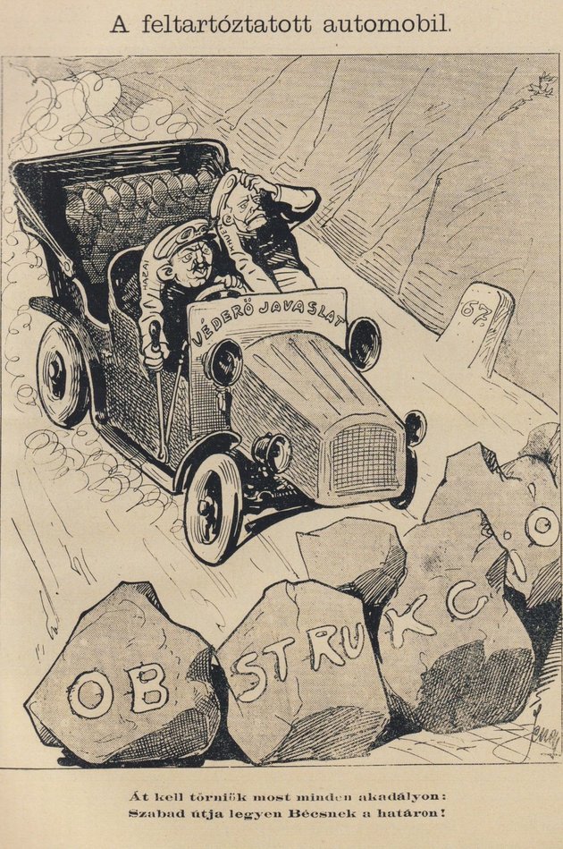 Jeney Jenő karikatúrája, Bolond Istók, 1911. július 16. 3. (Kép forrása: a kötet 304. oldala)