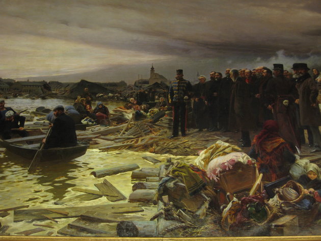 Vágó Pál festménye az 1879-es szegedi árvízről (Kép forrása: Wikipédia/ Vágó Pál - Somorjai Ferenc anyaga/ CC BY-SA 3.0)