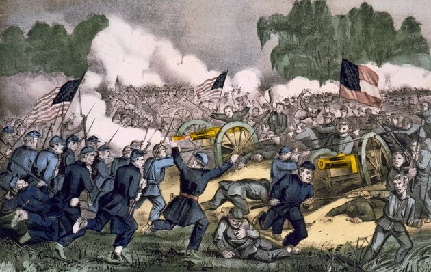 Grafika a gettysburgi csatáról