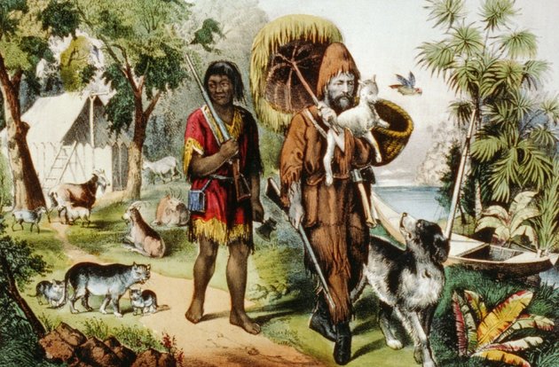 Az évszázadok során számtalan illusztrátort ihletett meg Robinson Crusoe alakja