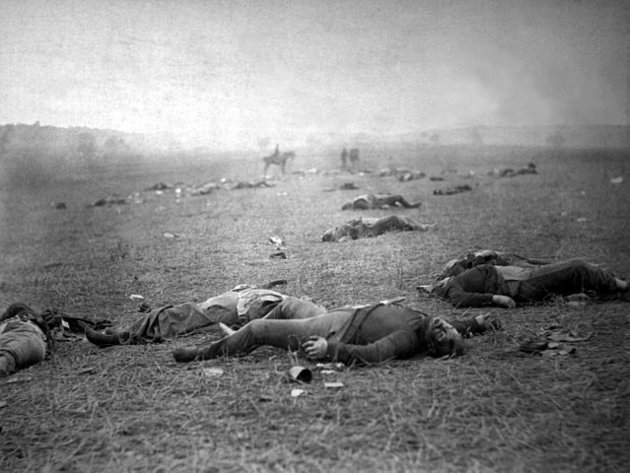 Halott katonák a gettysburgi csata után