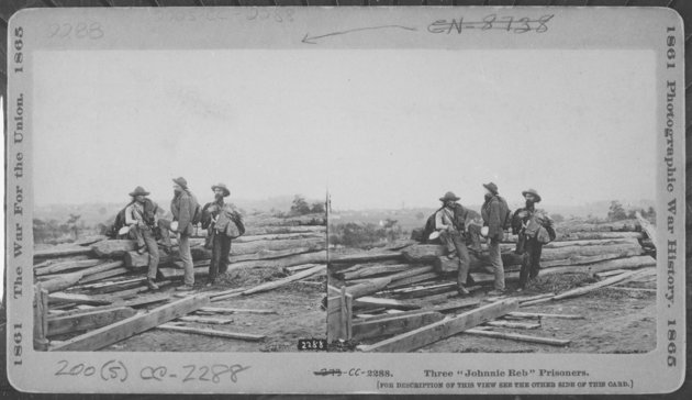 Három, Gettysburgnél fogságba esett konföderációs katona