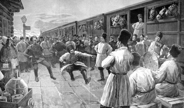 Jelenet a vasútvonal hőskorából (1904)