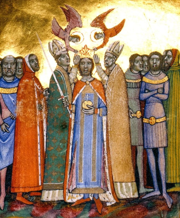 I. László koronázása a Képes krónikából