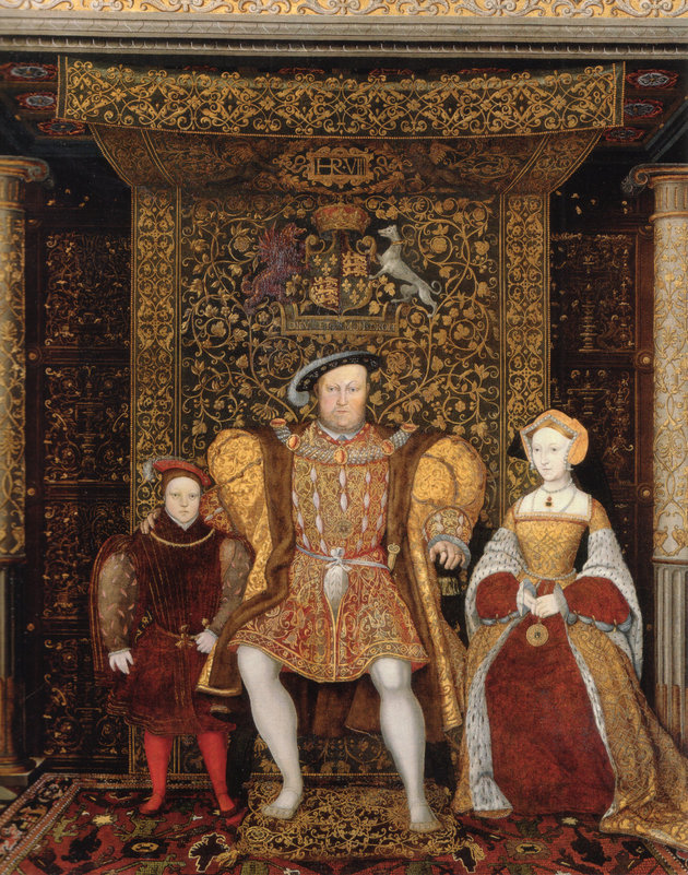 Családi körben: az uralkodó, Jane Seymour és a későbbi VI. Eduárd