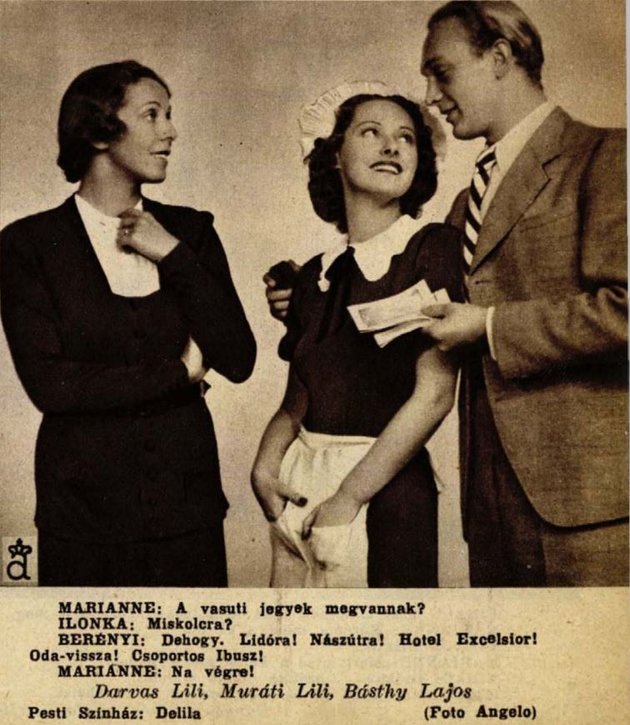 A legnagyobb meglepetés: „Csoportos Ibusz!” (kép forrása: Színházi Élet, 1937. 40. szám)