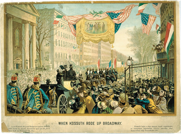 Kossuth Lajos ünnepélyes fogadtatása New Yorkban, 1851.
