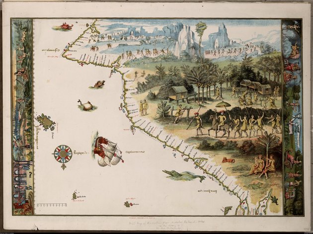 „Ausztrália” első térképe Nicolas Vallards 1547-ben készült atlaszából