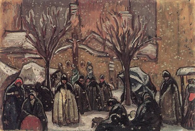 A kecskeméti piac télen (1912)