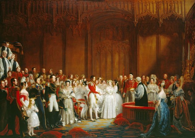 Viktória és Albert esküvője. George Hayter festménye