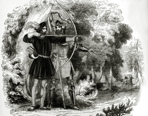 Robin Hood és Little John, a híres sherwoodi törvényen kívüliek