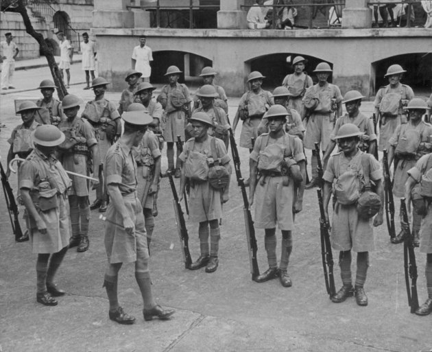 Indiai gyarmati csapatok Hongkongban, 1941.