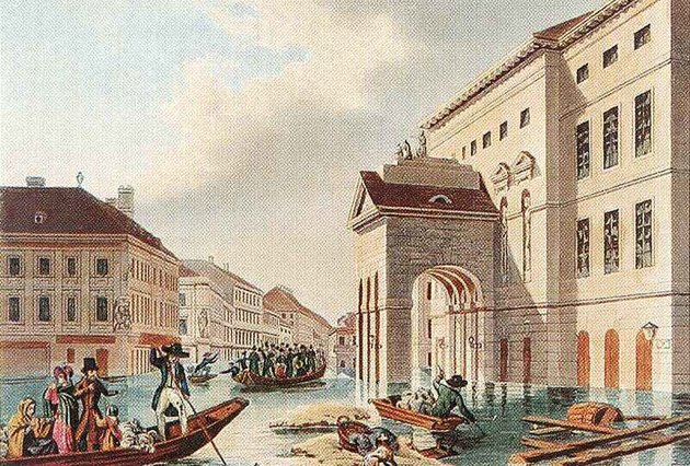 Az 1838-as árvíz John Hürlimann képén