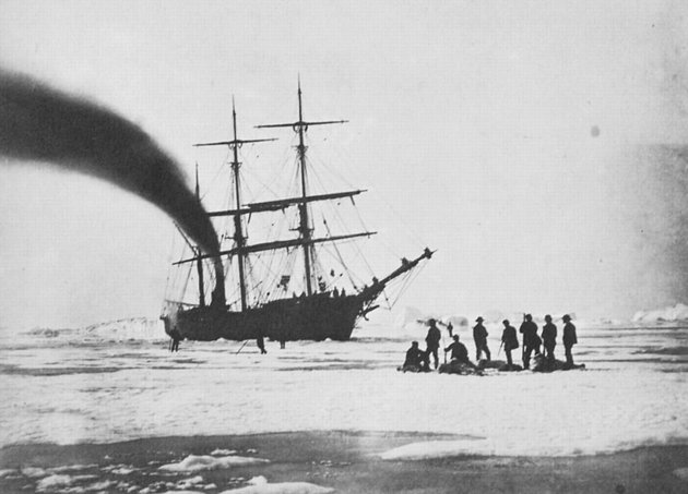 A sarki jégbe fagyott Admiral Tegetthoff