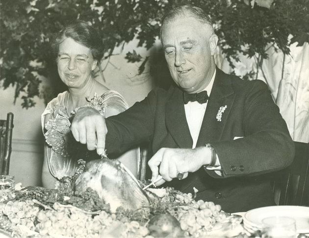 FDR 1935-ben, egy hálaadásnapi vacsorán