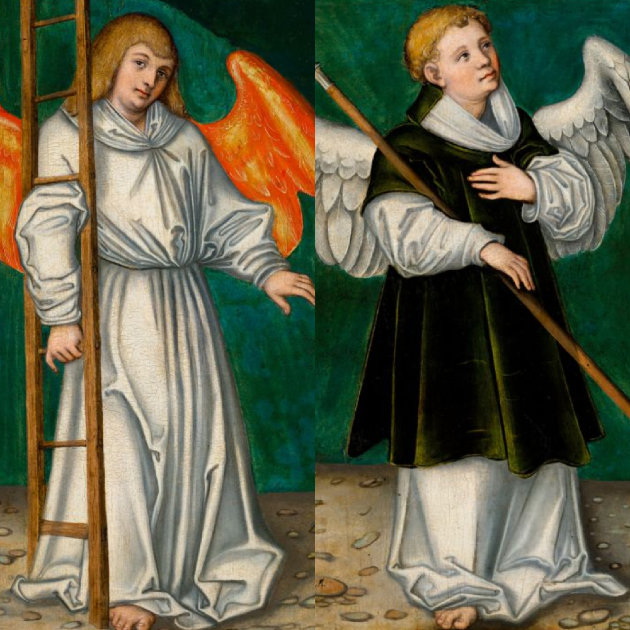 Id. Lucas Cranach (1472-1553): Angyal és Angyal lándzsával (forrás: BÁV ART)