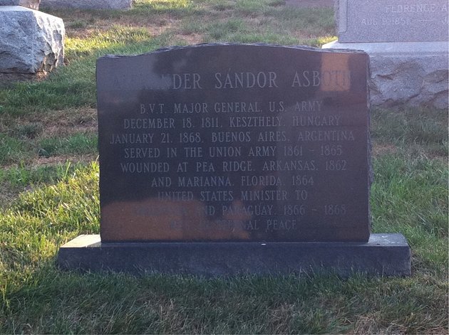 Asbóth Sándor sírja az arlingtoni temetőben