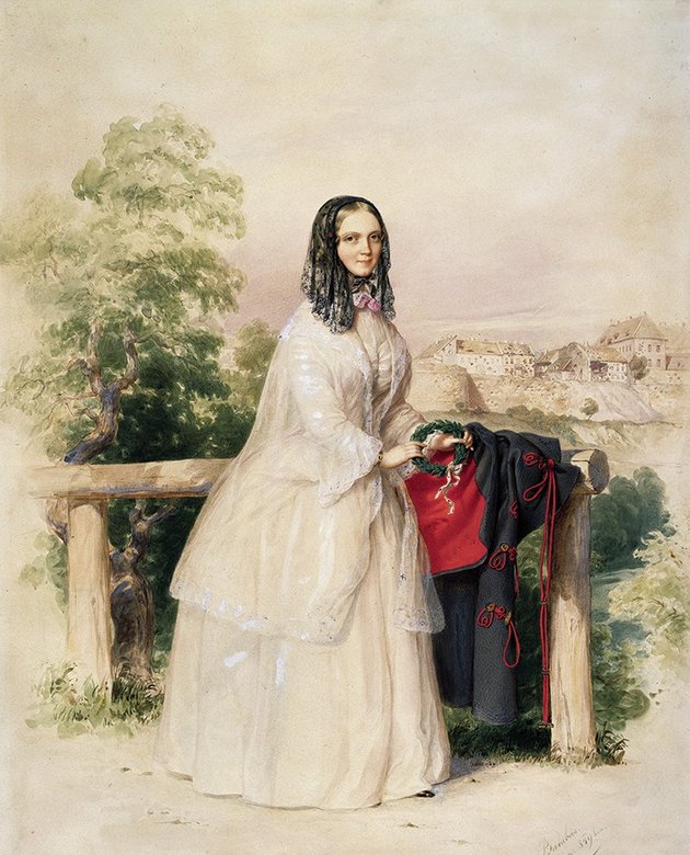 Barabás Miklós képe Schmidt Emmáról, Nagysándor József menyasszonyáról