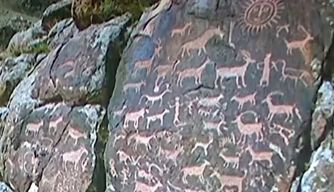 Ótürk rovásírásos emléket és sziklarajzokat találtak Kazahsztánban