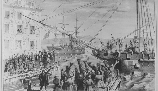 Ötféle teát semmisítettek meg a bostoni teadélután során